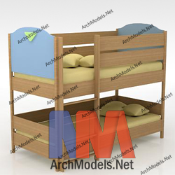 Children Bed 3D Model 00037