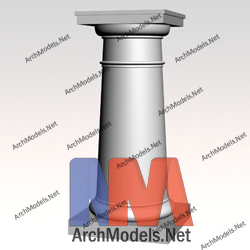 Gypsum Column 3D Model 00024