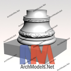 Gypsum Column 3D Model 00025